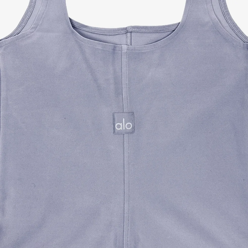 ALO Yoga Alosoft Head Start Dress Size S Fog Purple Bodycon Athleisure Sporty